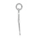 Rhodium Over 14k White Gold Brushed and Textured Ankh Cross Pendant