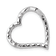 Rhodium Over 14k White Gold Diamond Curved Heart Chain Slide Pendant