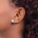 Rhodium Over 14K White Gold Round Halo G H I True Light Moissanite Earrings