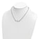 Rhodium Over Sterling Silver Wave 16 + 2 Inch Necklace