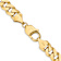 14k Yellow Gold 9.5mm Solid Flat Beveled Curb Link Chain