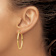 14k Yellow Gold 1 5/16" Polished Oval Hoop Earrings