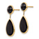 14k Yellow Gold Onyx Teardrop Dangle Earrings