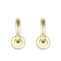 CZ Inside-Out Hoop Earrings In 14K Gold Over Brass