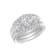 White Cubic Zirconia Platinum Over Sterling Silver Ring 2.57ctw