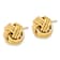 14k Yellow Gold Polished and Textured Triple Love Knot Stud Earrings