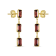 Garnet 7x5mm Rectangular Octagonal 14K Yellow Gold Dangle Earrings