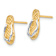14k Yellow Gold and Rhodium Over 14k Yellow Gold Textured Flip Flop Earrings