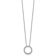 Rhodium Over 10k White Gold 0.25 ctw Diamond Circle Pendant with 18 inch
Cable Chain