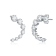 Rhodium Plated over Sterling Silver with 0.96ct Lab Created Moissanite
Open Cuff Half-Hoop Earrings