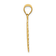 14k Yellow Gold Solid Satin, Polished and Textured Aquarius Zodiac Oval Pendant