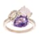 Amethyst, Morganite And White Zircon Ring In 18K Rose Gold Over Sterling
Silver 3.97ctw