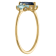 10K Yellow Gold Marquise Multi-color Blue Topaz Ring .45ctw