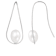 7.5-8mm White Cultured Freshwater Pearl Rhodium Over Sterling Silver Earrings