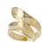 Hammered Bypass Ring In 18K Yellow Gold Over Bronze