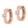 14K Rose Gold Lab Grown Diamond SI1/SI2, G H I, Hinged Hoops