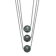 Rhodium Over Sterling Silver 8-9mm Semi-round Tahitian Cultured Pearl
Multi-strand Necklace