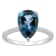 12x8mm Pear Shape London Blue Topaz and 1/10 ctw Diamond Rhodium Over
Sterling Silver Ring