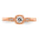 14K Rose Gold Petite Rope Edge Round Diamond Ring 0.24ctw