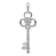 Rhodium Over 14K White Gold Diamond Club Key Pendant