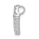 Rhodium Over 10k White Gold 0.19 ctw Diamond Latin Cross Chain Slide Pendant