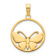 14k Yellow Gold Epoxy Butterfly Pendant