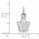 Rhodium Over Sterling Silver NHL LogoArt Toronto Maple Leafs Extra Small Pendant