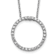 Rhodium Over 10k White Gold 0.46 ctw Diamond Circle Pendant with 18 inch
Cable Chain