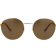 Gucci Gold Tone and Orange Frame / Brown Lens Sunglasses