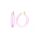 14K Yellow Gold Over Sterling Silver Thin Kate Acrylic Hoops in Pink