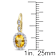 Citrine, White Topaz and Diamond 14K Yellow Gold Earrings 2.28ctw