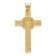 14K Yellow and White Gold St. Benedict Medal Crucifix Cross Pendant