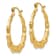 14k Yellow Gold 1 1/8" Polished Bamboo Hoop Earrings