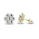 2.00ctw Lab Grown Diamond Cluster Earrings in 14k Yellow Gold