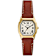 Fossil Harlow 28mm Beige Dial Brown Leather Strap Watch