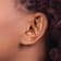 14k Yellow Gold and Rhodium Over 14k Yellow Gold 5.12mm Love Knot Stud Earrings