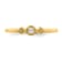 14K Yellow Gold Petite Beaded Edge Cushion Diamond Ring 0.10ctw