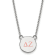 Sterling Silver Rhodium-plated LogoArt Delta Zeta Small Enamel Pendant Necklace