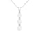 6.5-7mm off-round White Cultured Freshwater Pearl and CZ Rhodium Over
Sterling Silver Pendant