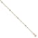 14K Two-Tone Polished Diamond-cut with 1-inch Extension Anklet