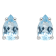 5x3mm Pear Shape Aquamarine 14k White Gold Stud Earrings