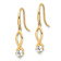 14k Yellow Gold Cubic Zirconia Dangle Earrings