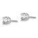 14K White Gold Lab Grown Diamond 2/3ctw VS/SI GH Screw Back 4 Prong Earrings