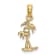10K Yellow Gold Textured Mini Double Palm Trees Charm