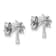 Rhodium Over Sterling Silver Polished Palm Tree Post Earrings
