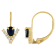 10K Yellow Gold Pear Sapphire Leverback Earrings .4ctw