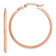 14k Rose Gold 1 9/16" Polished Hoop Earrings