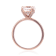 Round White Topaz 14K Rose Gold Over Sterling Silver Solitaire Ring, 3.10ctw