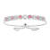 Peach Orange Lab Created Padparadscha and White Sapphire Orange Bracelet
for women