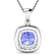 2.10ctw 14K White Gold Tanzanite and White Diamond Pendant with 18 inch
Cable Chain